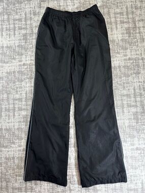 Men's Black Track Pants with Side Stripe